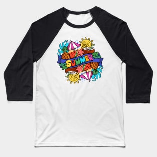 Summer Watercolor Baseball T-Shirt